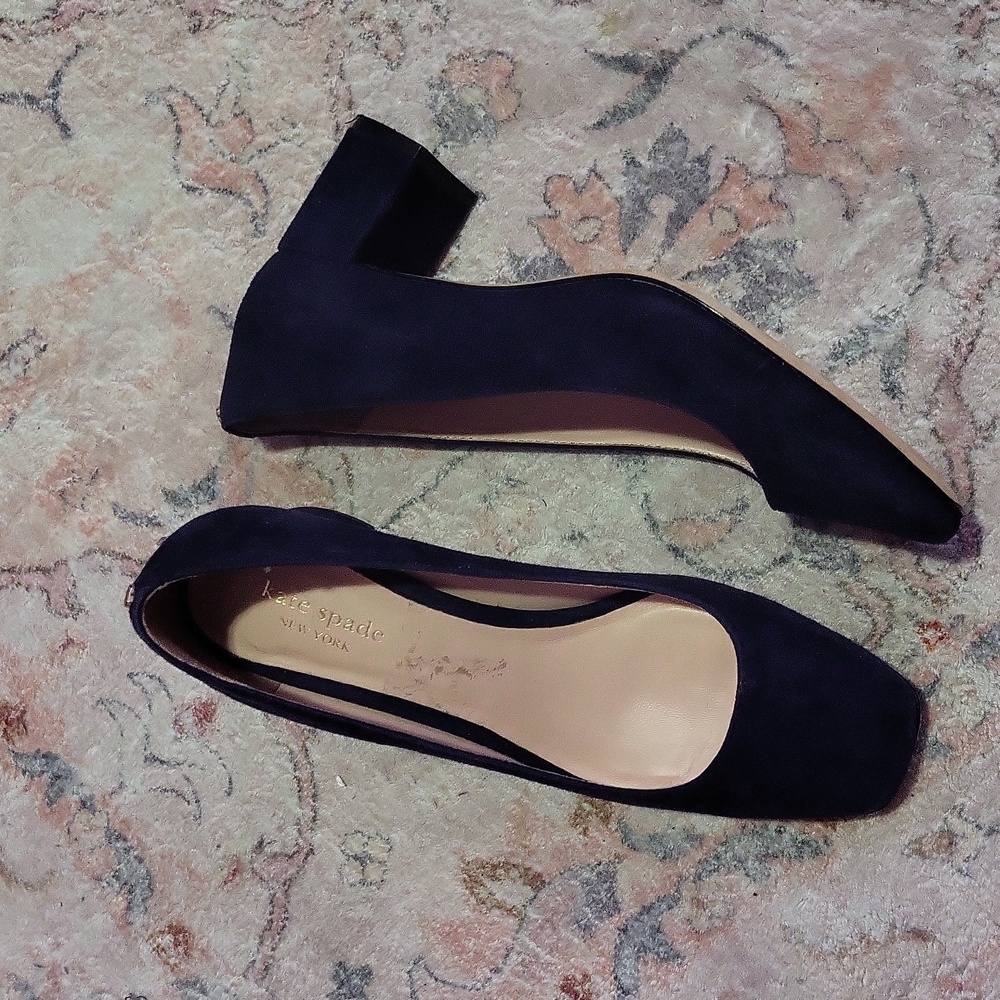 Kate Spade Navy Suede Kylah Heel - Picture 4 of 8